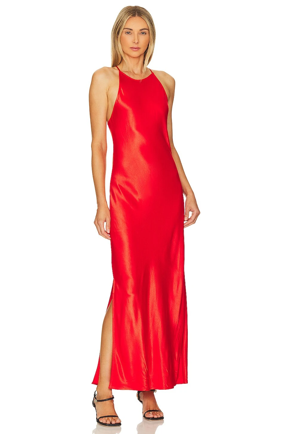 Kristi Halter Slip Dress Poppy