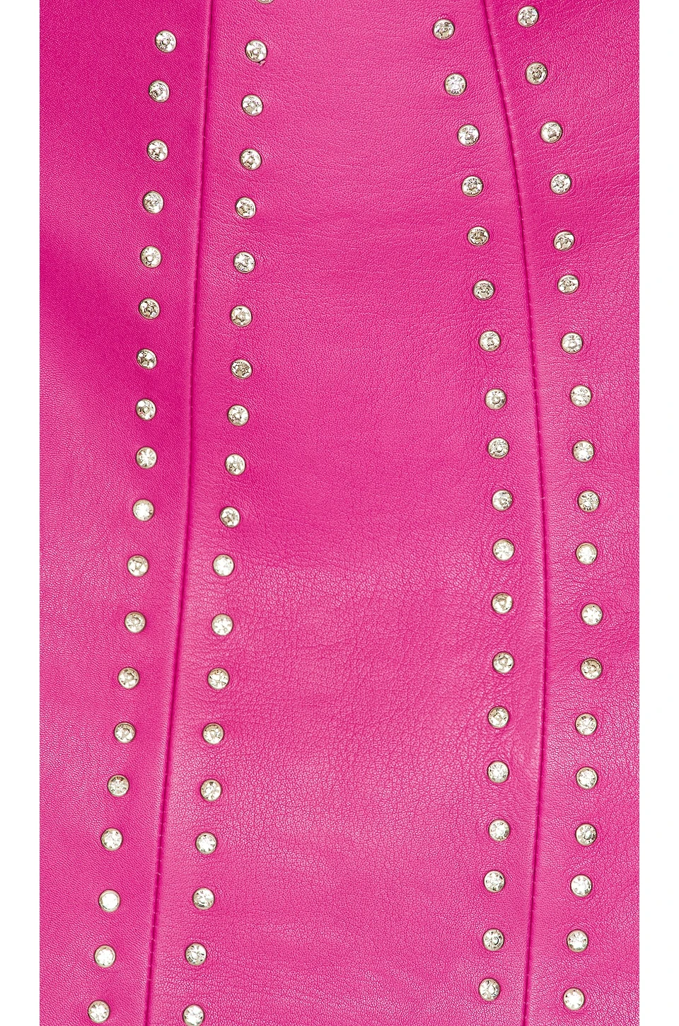Vesta Leather Dress Neon Pink & Crystal - Image 5