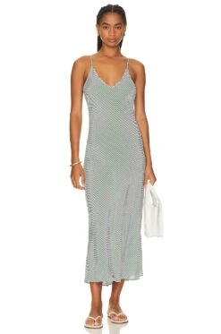 Capri Stripe Margaux Slip Basil