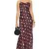 Mimi Long Dress Coral Noir