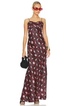 Mimi Long Dress Coral Noir