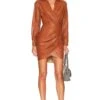 Romania Mini Dress Cognac