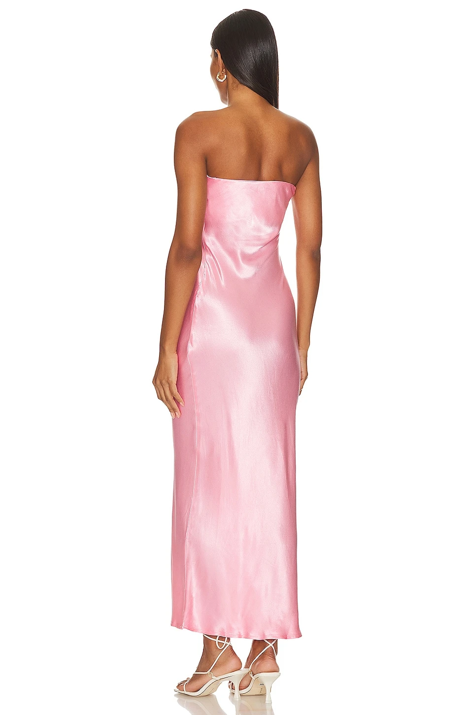 X Revolve Angel Strapless Midi Dress Pink - Image 3