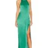 X REVOLVE Halter Maxi Dress Green