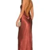 Shona Joy Thalia Cowl Back Bias Midi Dress Sangria