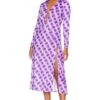 Song Of Style Nevaeh Midi Dress Gianni Check Purple