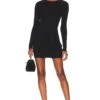 Dana Wrap Mini Dress Black