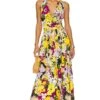 Cowl Neck Midi Dress Flower Riot