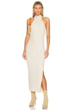 Turtleneck Midi Dress Limestone