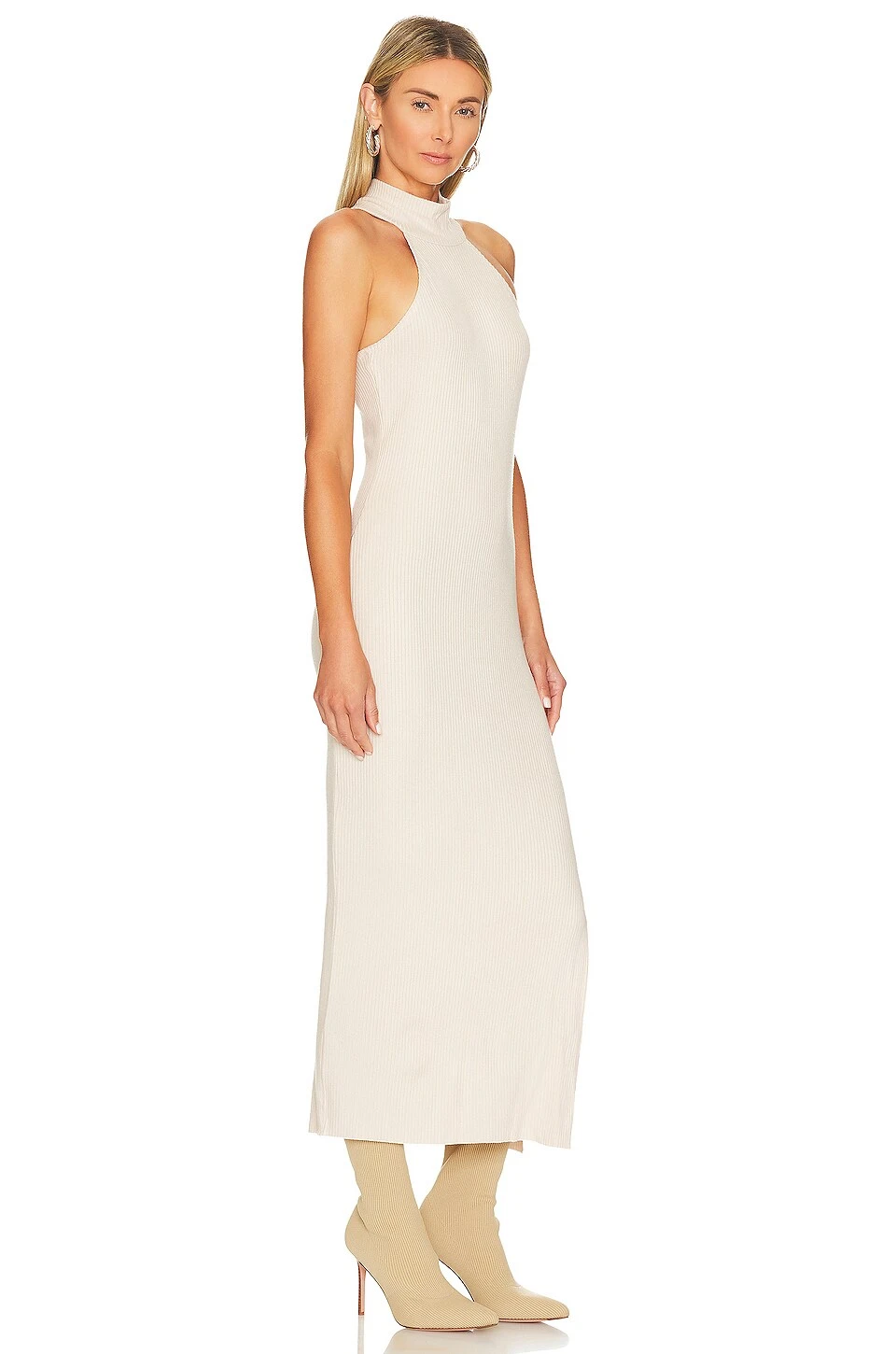 Turtleneck Midi Dress Limestone - Image 2