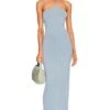 Maire Knit Slip Dress Pale Blue