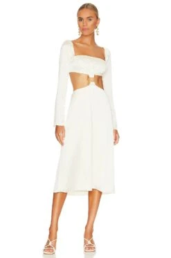 Cut Out Midi Whisper White