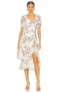 Ruby Midi Dress Breezy Bay Ivory