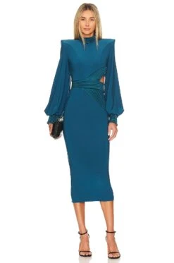 Cry Midi Dress Teal
